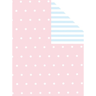 Cadeaupapier Baby Roze/Lichtblauw