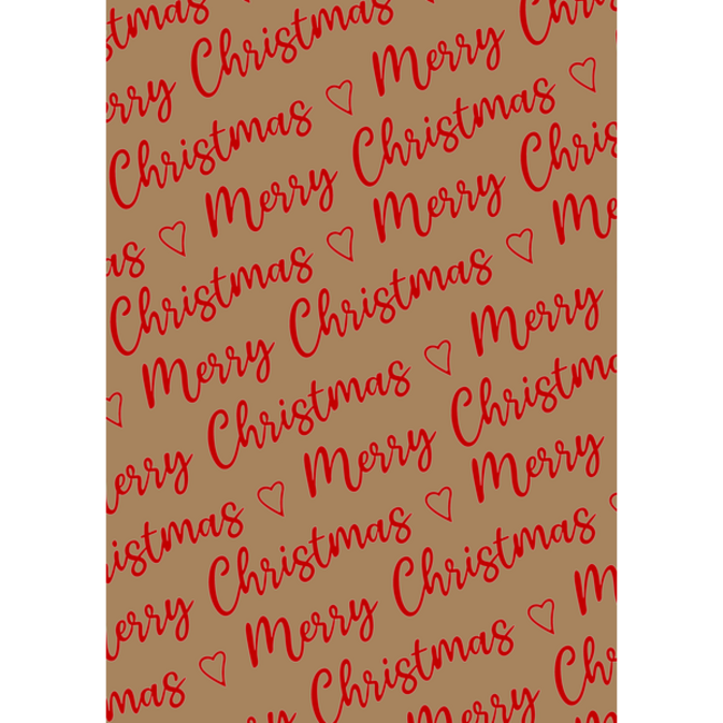 Cadeaupapier Holiday Wishes Rood
