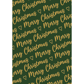 Cadeaupapier Holiday Wishes Groen