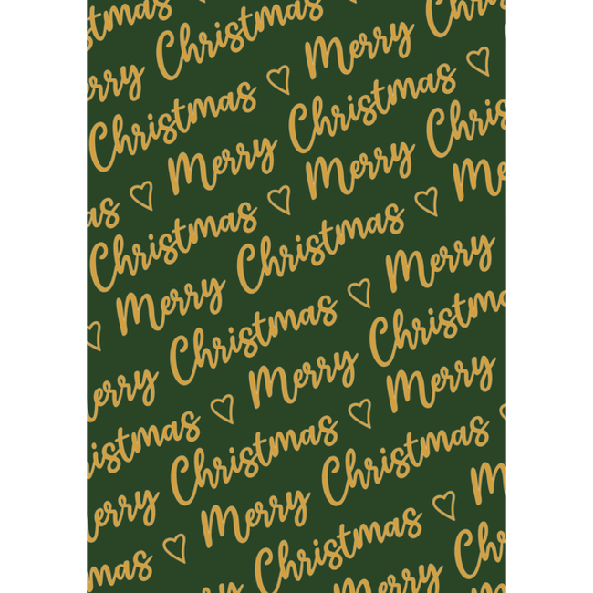 Cadeaupapier Holiday Wishes Groen