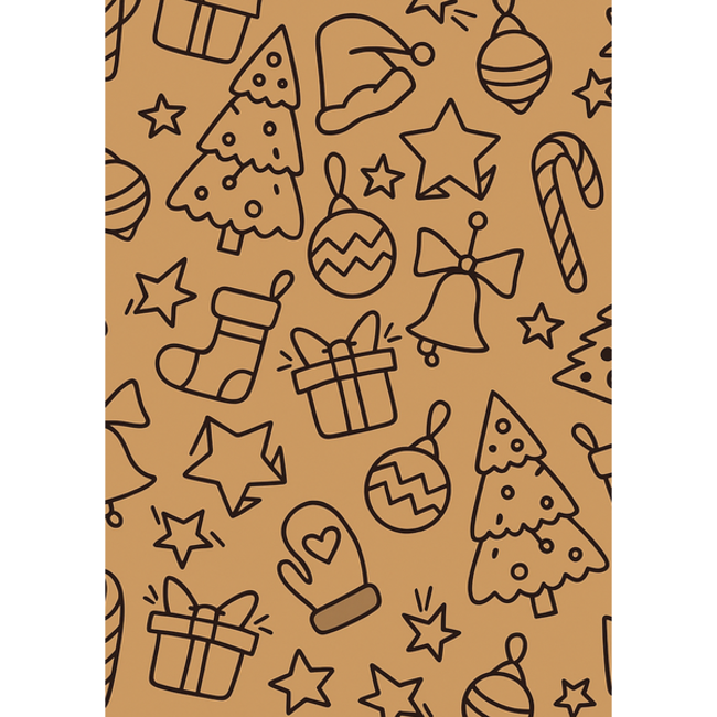 Cadeaupapier Christmas Doodles