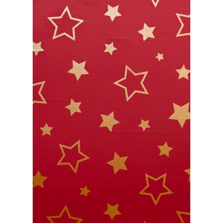 Cadeaupapier Stars Elegance Rood