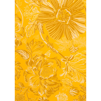 Cadeaupapier Floravine Geel