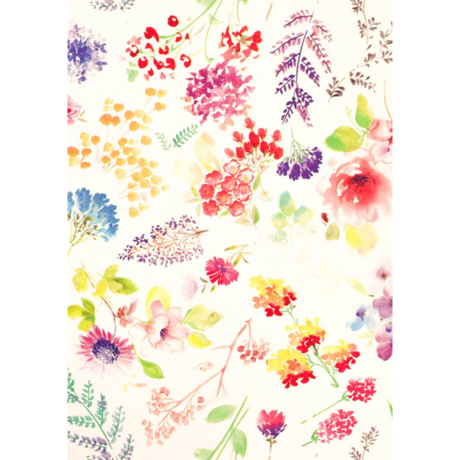 Cadeaupapier Aquarel Flowers Geel