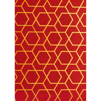 Cadeaupapier Geometra Rood