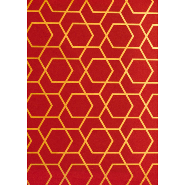 Cadeaupapier Geometra Rood