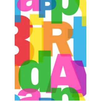 Cadeaupapier Birthday Letters