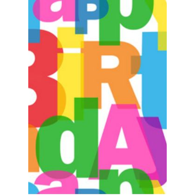 Cadeaupapier Birthday Letters