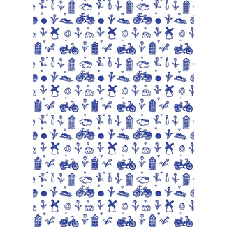 Cadeaupapier Dutch Icon Blauw