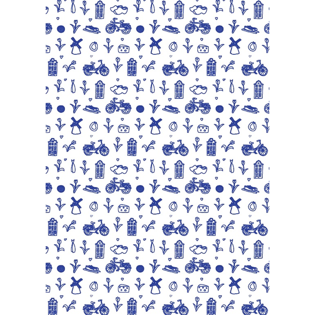 Cadeaupapier Dutch Icon Blauw