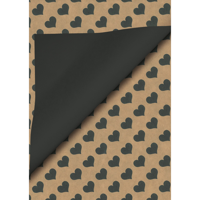 Cadeaupapier Kraft Hearts