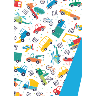 Cadeaupapier Kids Cars Blauw