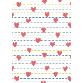 Cadeaupapier Stitched Hearts