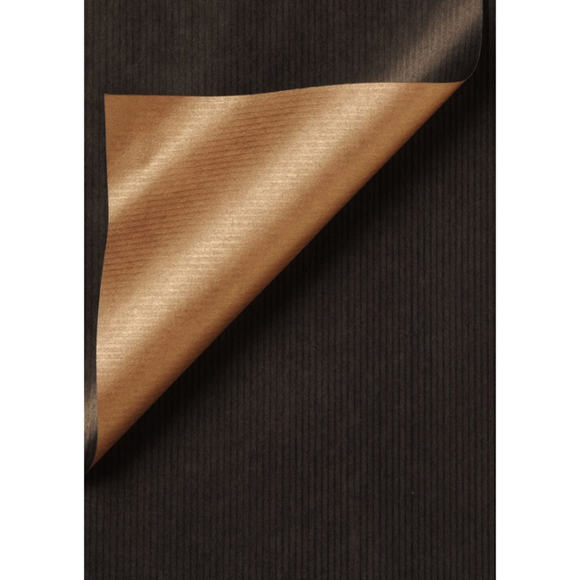 Cadeaupapier Kraft Zwart/Goud