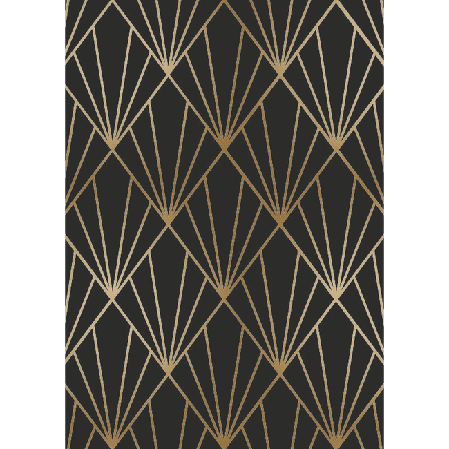 Cadeaupapier Deco Diamonds Zwart