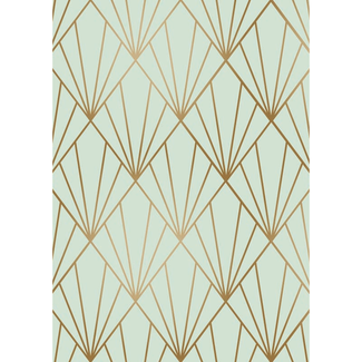Cadeaupapier Deco Diamonds Mint