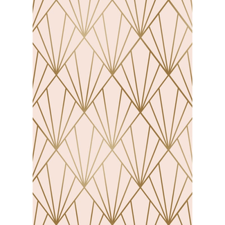 Cadeaupapier Deco Diamonds Zalm