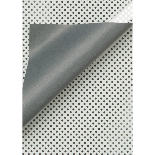 Cadeaupapier Dots Zilver/Grijs