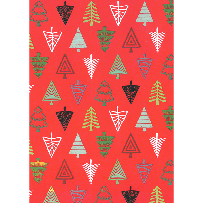 Cadeaupapier Forest Festivities Rood