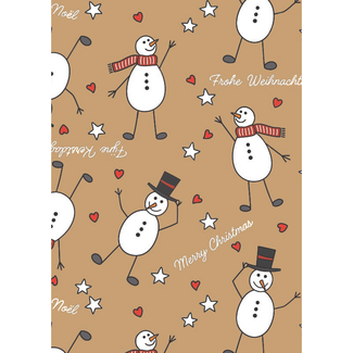 Cadeaupapier Joyful Snowmen