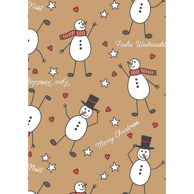 Cadeaupapier Joyful Snowmen