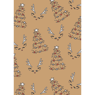 Cadeaupapier Rustic Reindeer