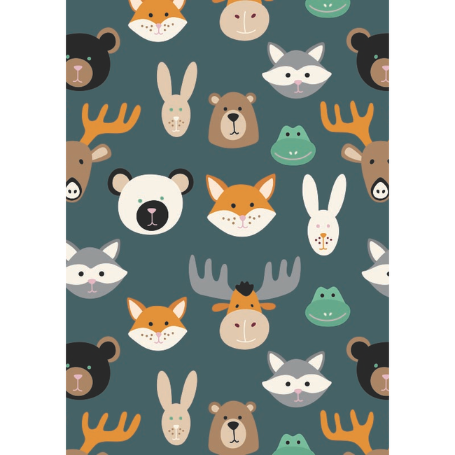 Cadeaupapier Forest Friends Groen