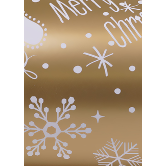 Cadeaupapier Snowflakes Goud