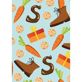 Cadeaupapier Sint & Pepernoten