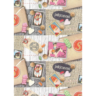 Cadeaupapier Vintage Sint