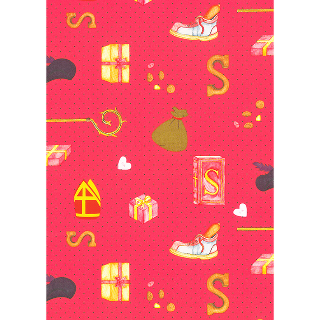 Cadeaupapier Pakjespret Rood