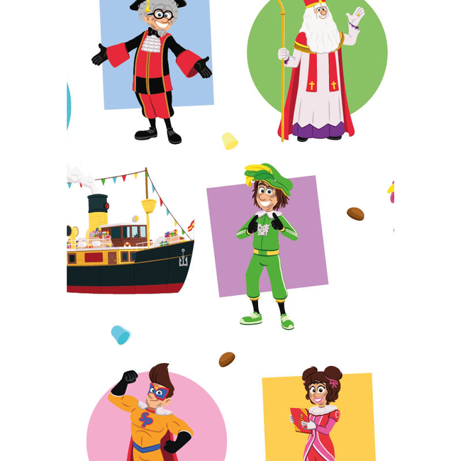 Cadeaupapier Roetveegpiet Wit