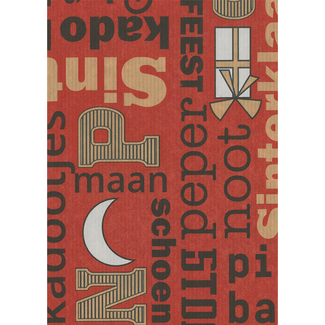 Cadeaupapier Sint Letters