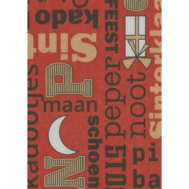 Cadeaupapier Sint Letters