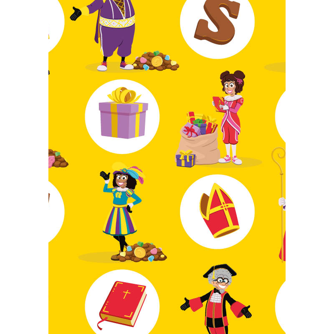 Cadeaupapier Roetveegpiet Geel