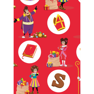Cadeaupapier Roetveegpiet Rood