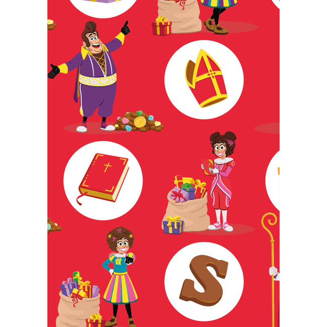Cadeaupapier Roetveegpiet Rood
