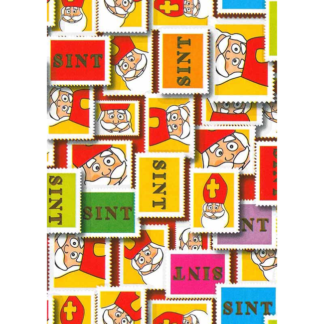 Cadeaupapier Sint Postzegel