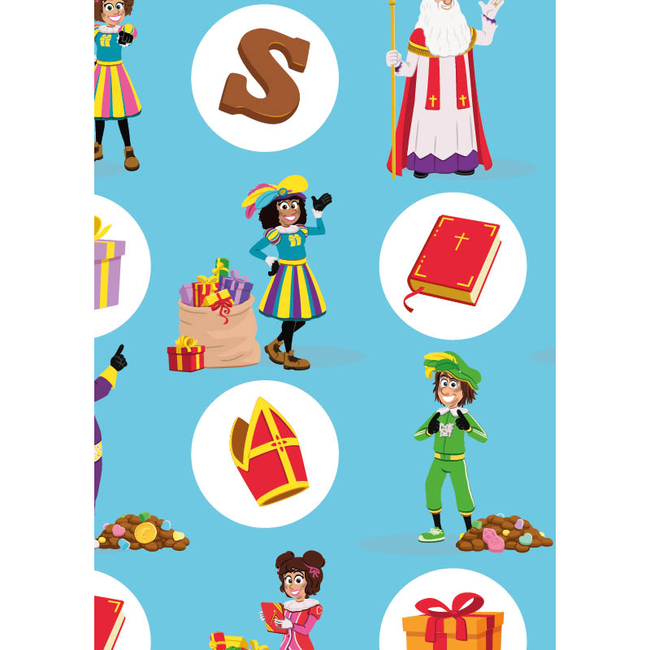 Cadeaupapier Roetveegpiet Blauw