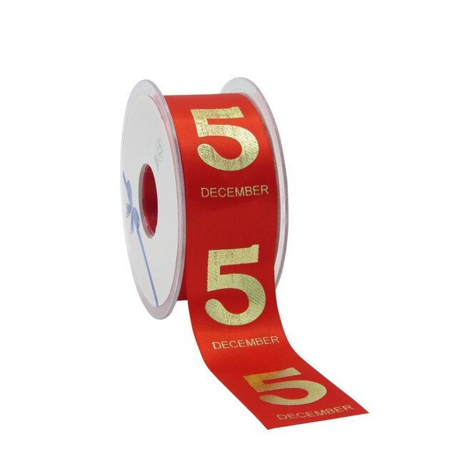 Satijnlint 5 December Rood