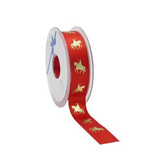 Satijnlint Paard van Sint Rood