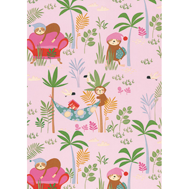 Cadeaupapier Lazy Lichtroze