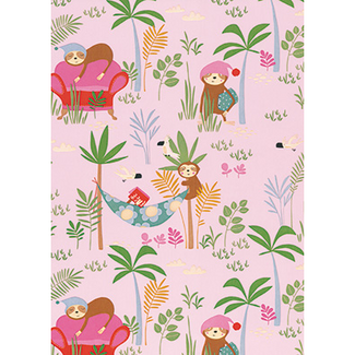 Cadeaupapier Lazy Lichtroze