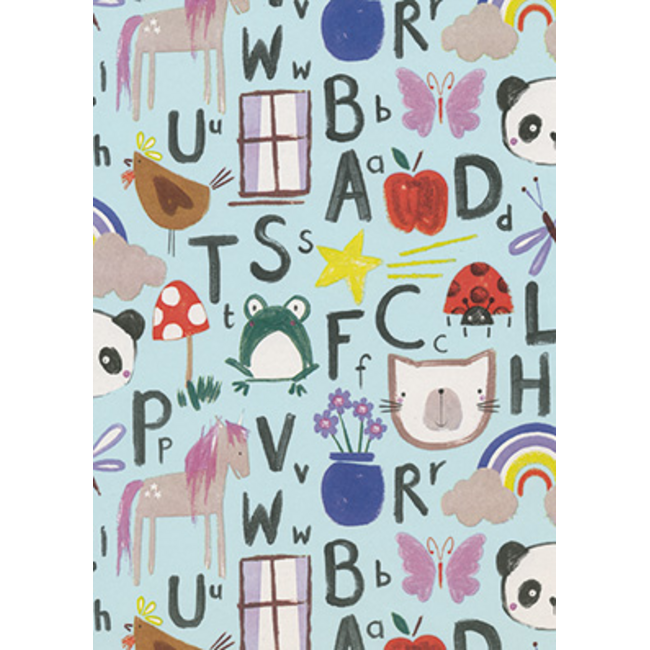 Cadeaupapier Happy Blauw