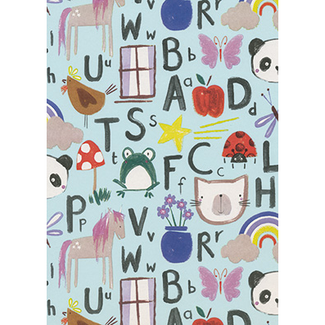 Cadeaupapier Happy Blauw