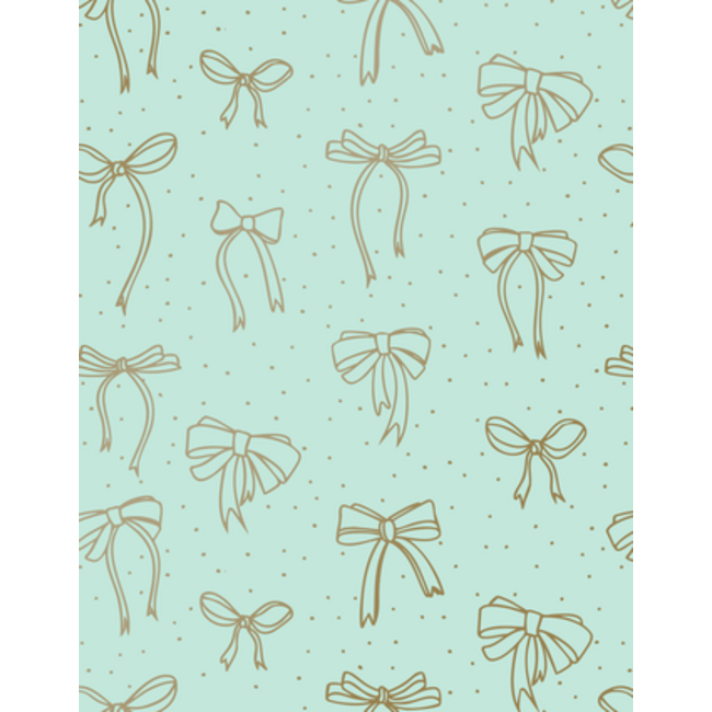 Cadeaupapier Bow Pattern Mint
