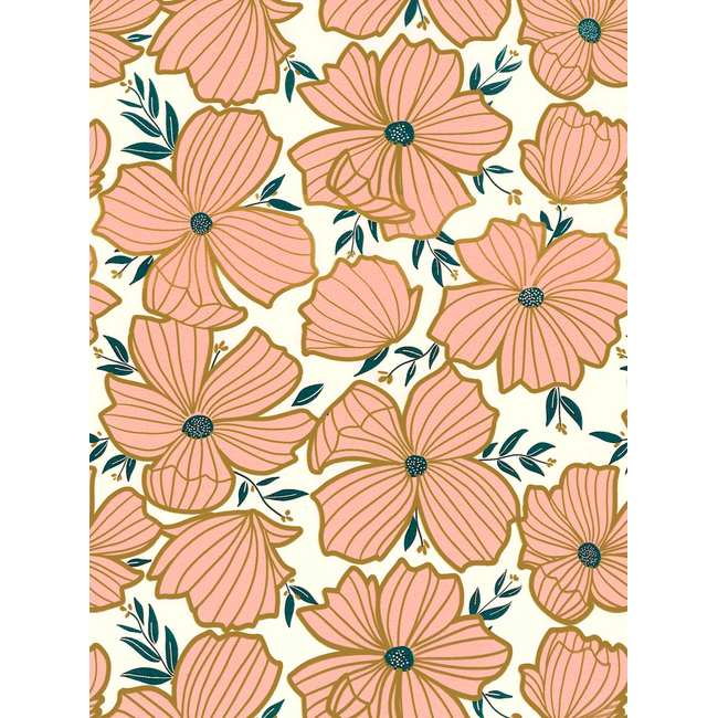 Cadeaupapier Botanical Zalm