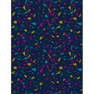 Cadeaupapier Terrazzo Blauw