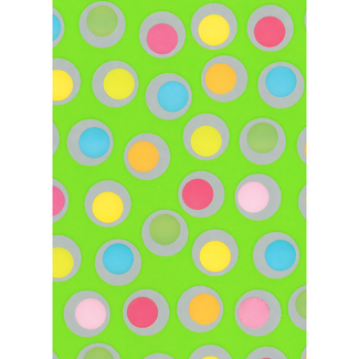 Cadeaupapier Polka Dot Groen