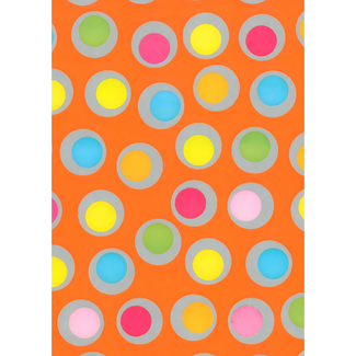 Cadeaupapier Polka Dot Oranje
